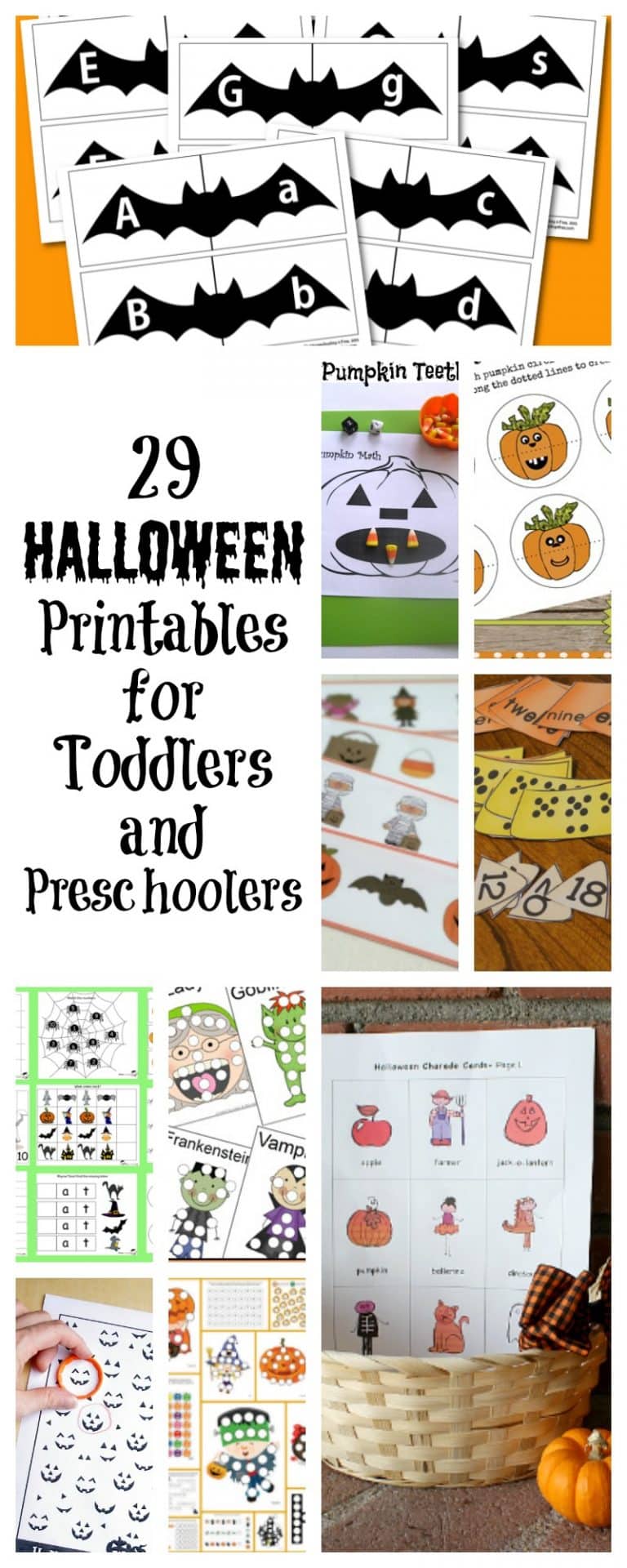 29 Halloween Printables for Toddlers and Preschoolers - The Unprepared ...