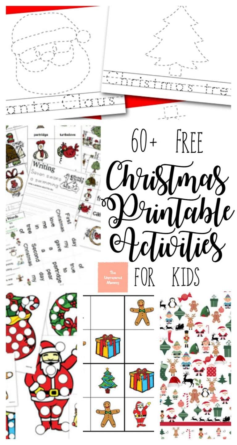 60+ Free Christmas Printable Activities for Kids - The Unprepared Mommy